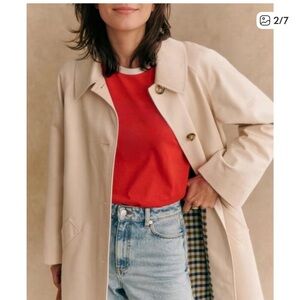 Sézane Clyde trench coat US 2 EU 36 Cream Sold out